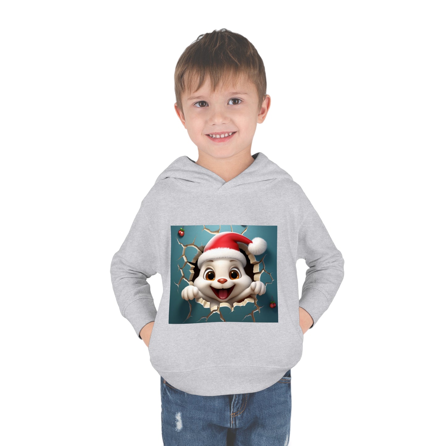 ~Bunny~ 3D Christmas Toddler Pullover Fleece Hoodie by Rabbit Skins