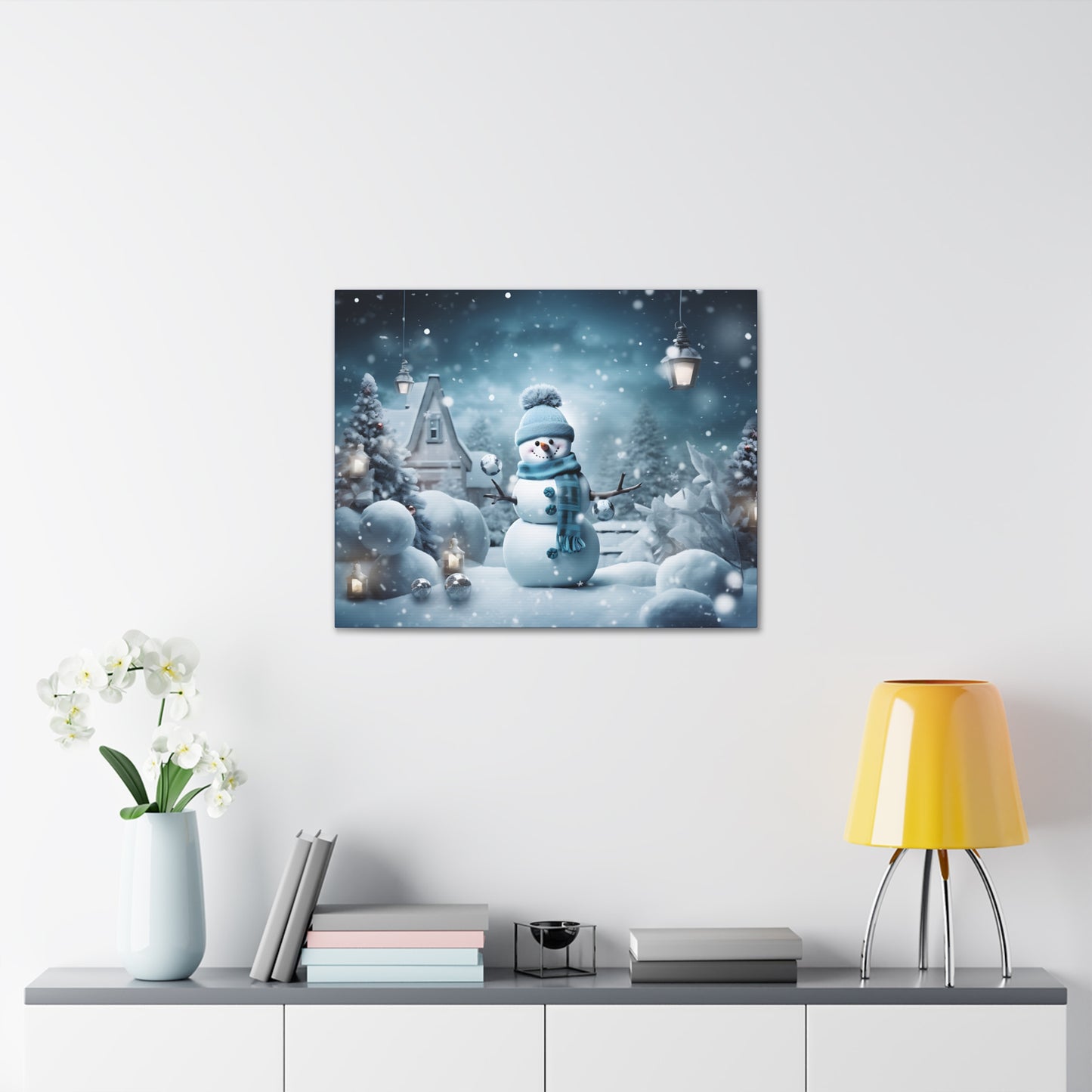 ~Blue Snowman Too~ Canvas Gallery Wrap