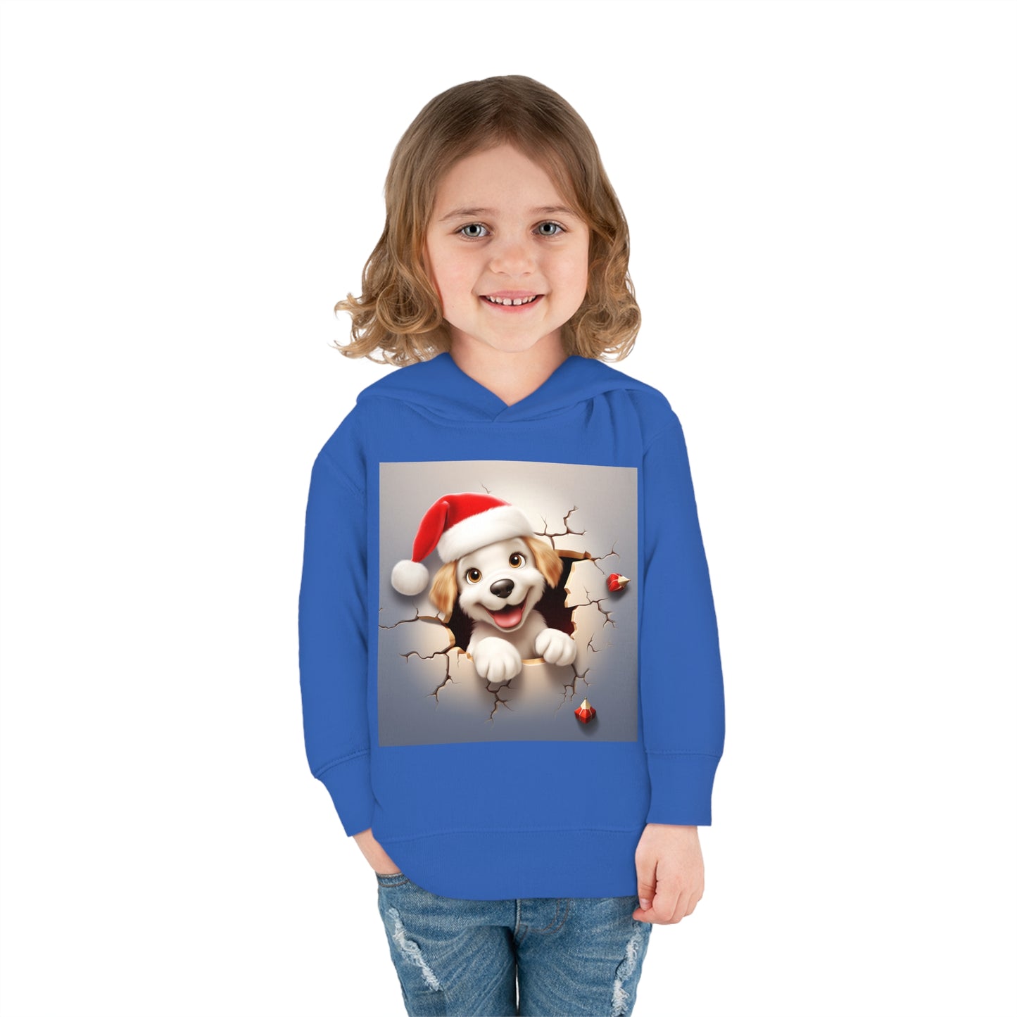 ~Little Puppy~ 3D Christmas Toddler Pullover Fleece Hoodie by Rabbit Skins