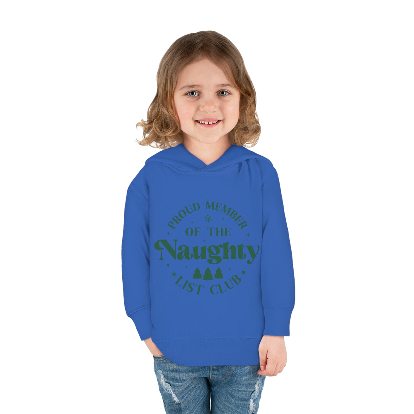 ~Proud Member of the Naughty List Club~ Christmas Toddler Pullover Fleece Hoodie by Rabbit Skins