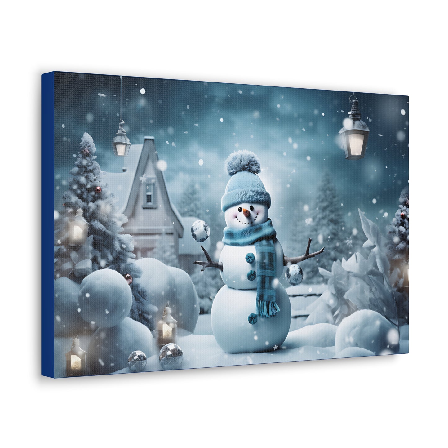 ~Blue Snowman Too~ Canvas Gallery Wrap
