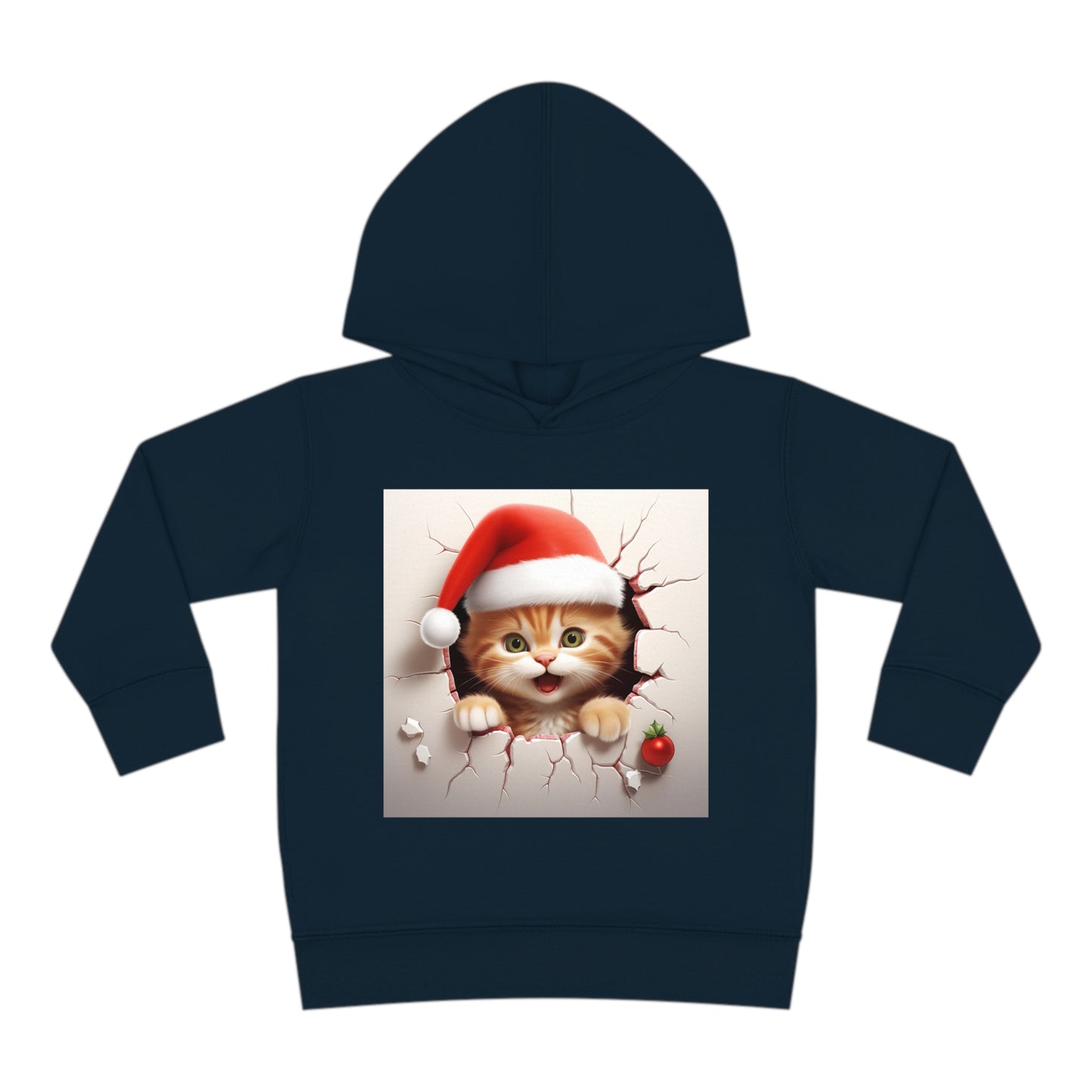~Kitten~ 3D Christmas Toddler Pullover Fleece Hoodie by Rabbit Skins
