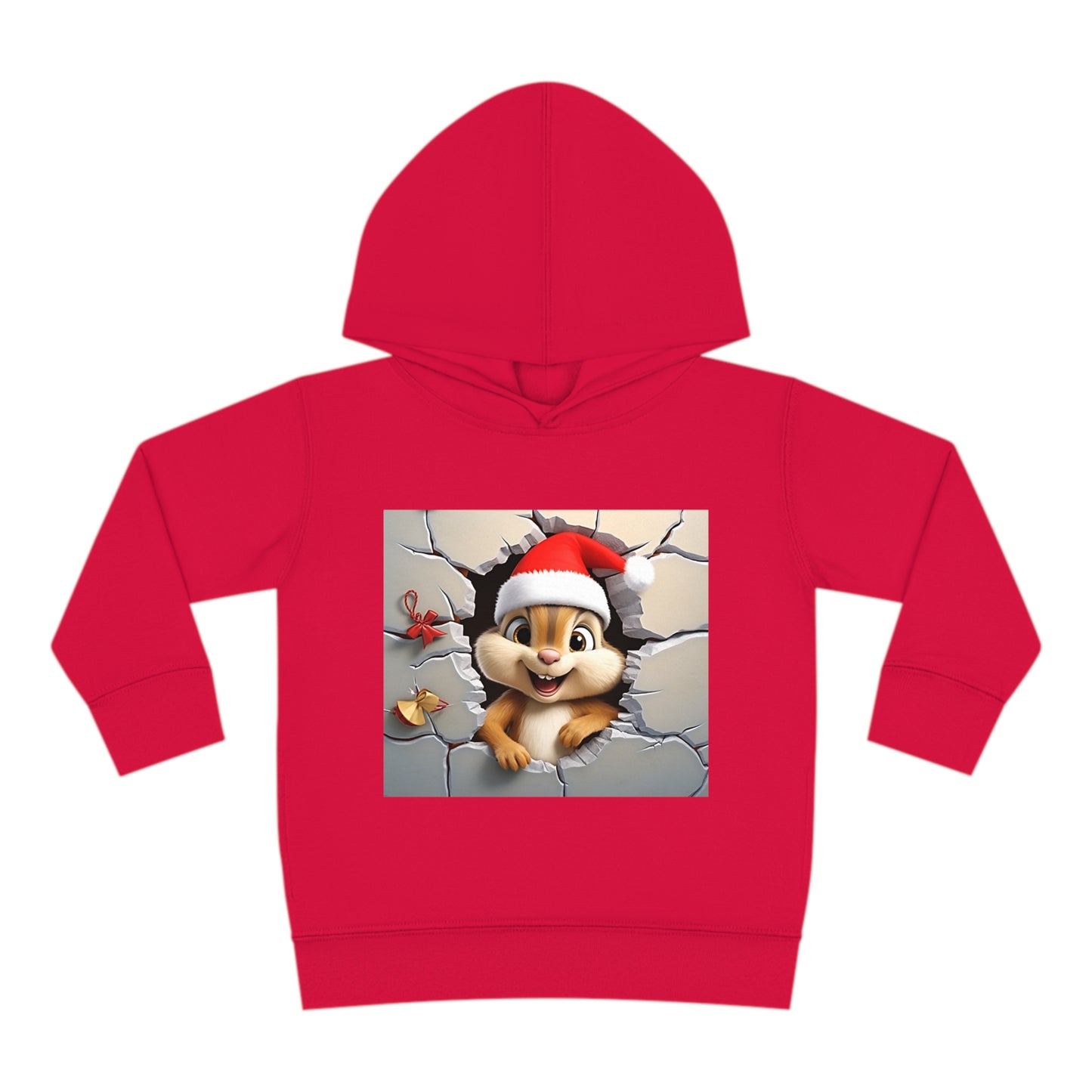 ~Baby Chipmunk~ 3D Christmas Toddler Pullover Fleece Hoodie by Rabbit Skins