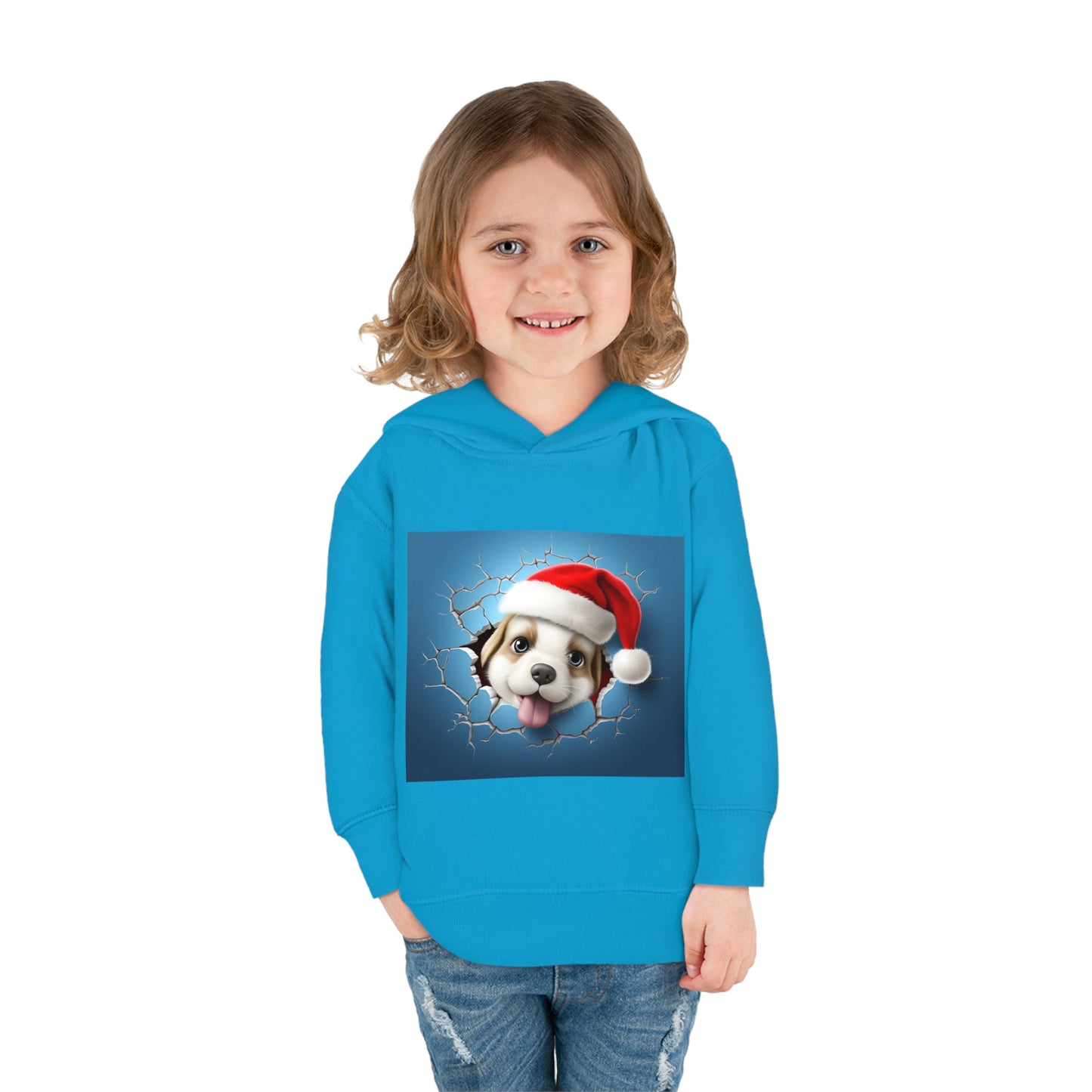 ~Baby Puppy~ 3D Christmas Toddler Pullover Fleece Hoodie by Rabbit Skins