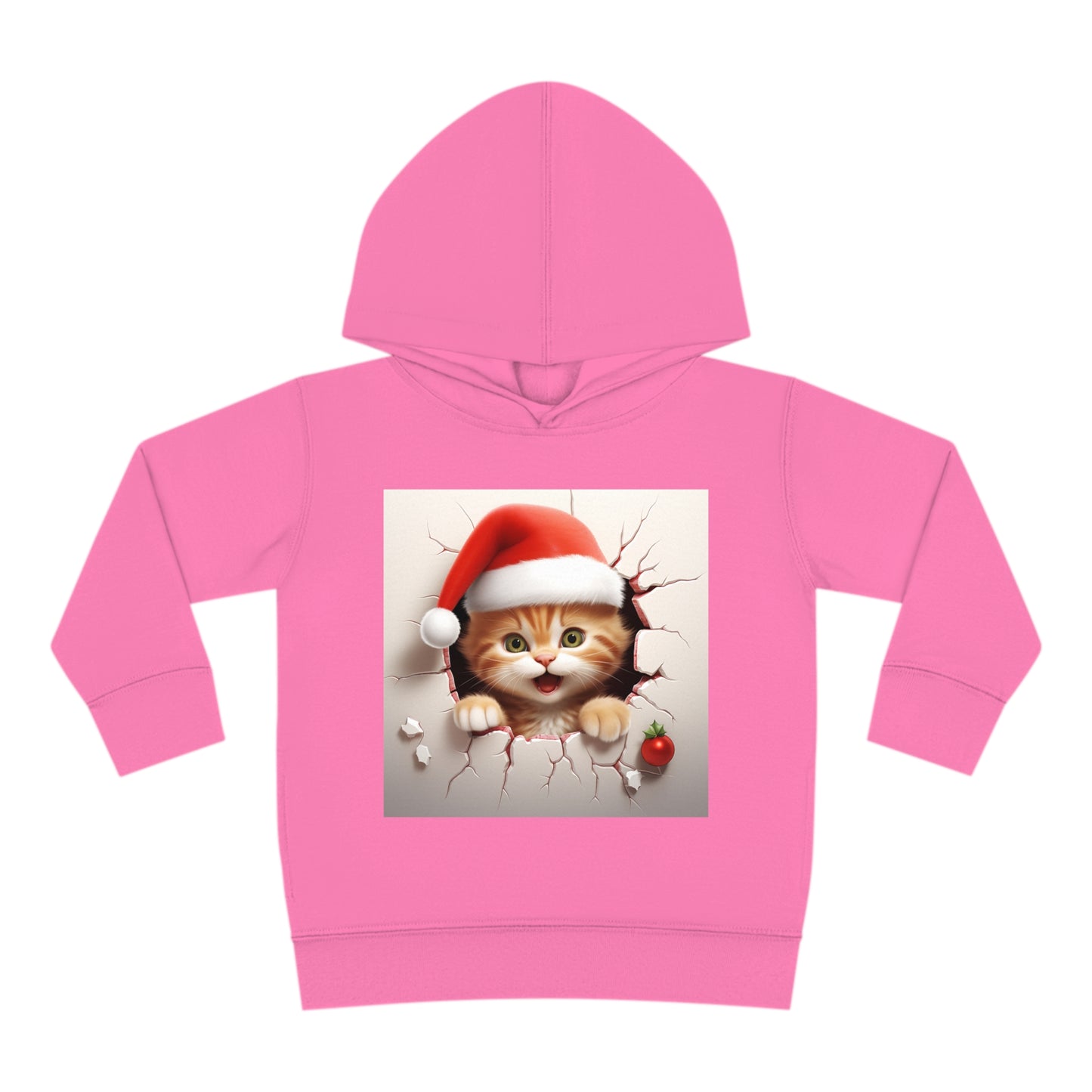 ~Kitten~ 3D Christmas Toddler Pullover Fleece Hoodie by Rabbit Skins