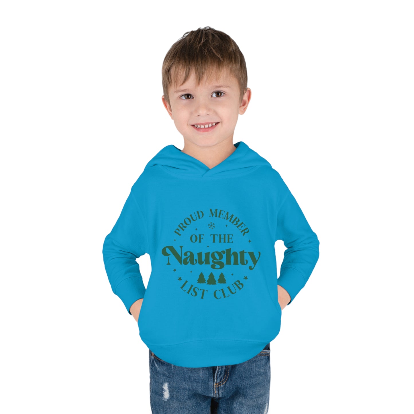 ~Proud Member of the Naughty List Club~ Christmas Toddler Pullover Fleece Hoodie by Rabbit Skins