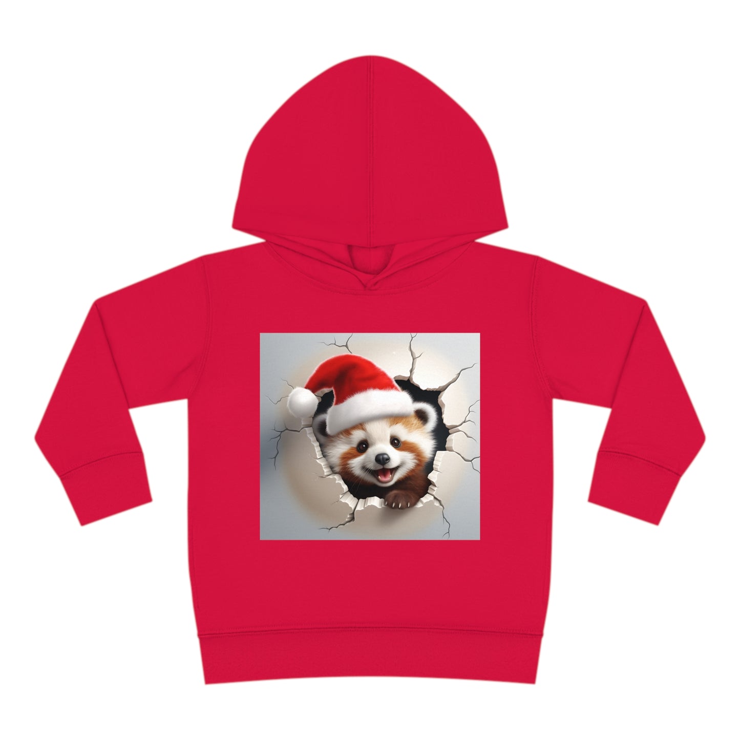 ~Baby Red Panda~ 3D Christmas Toddler Pullover Fleece Hoodie by Rabbit Skins
