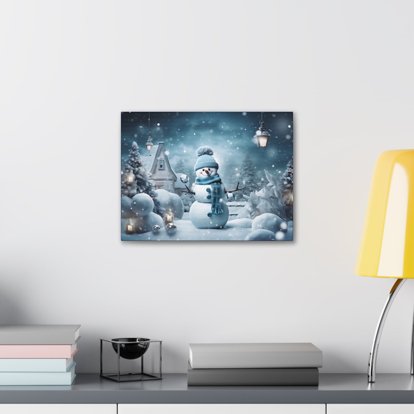 ~Blue Snowman Too~ Canvas Gallery Wrap