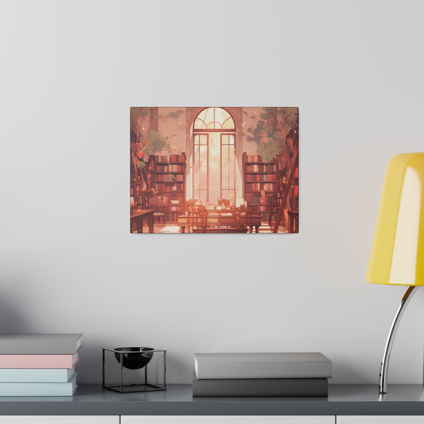 ~Academia Book Collection~ Watercolor Print Matte Canvas, Stretched, 0.75"