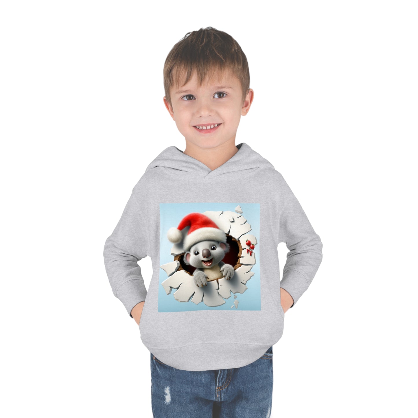 ~Baby Koala~ 3D Christmas Toddler Pullover Fleece Hoodie by Rabbit Skins