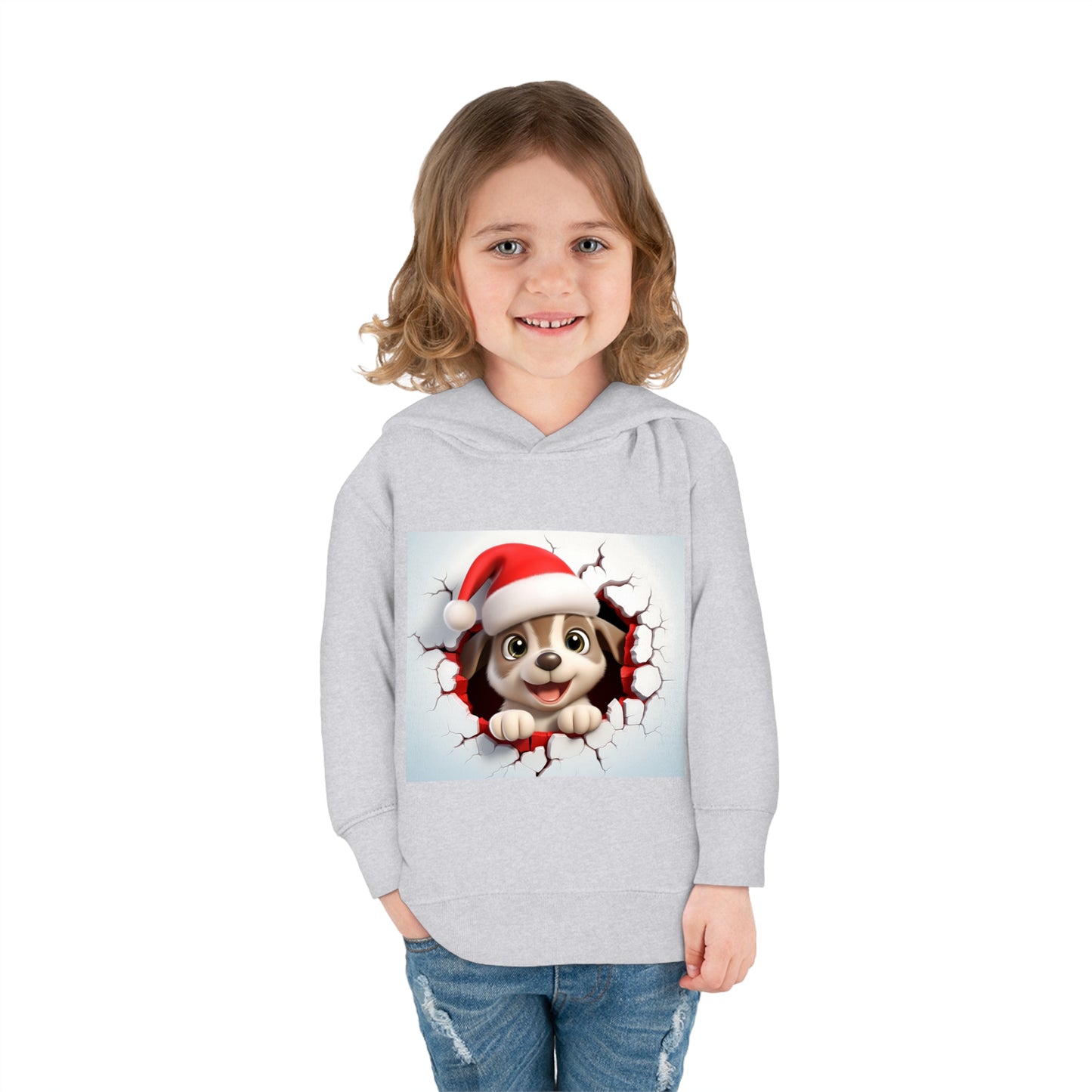 ~Puppy~ 3D Christmas Toddler Pullover Fleece Hoodie by Rabbit Skins