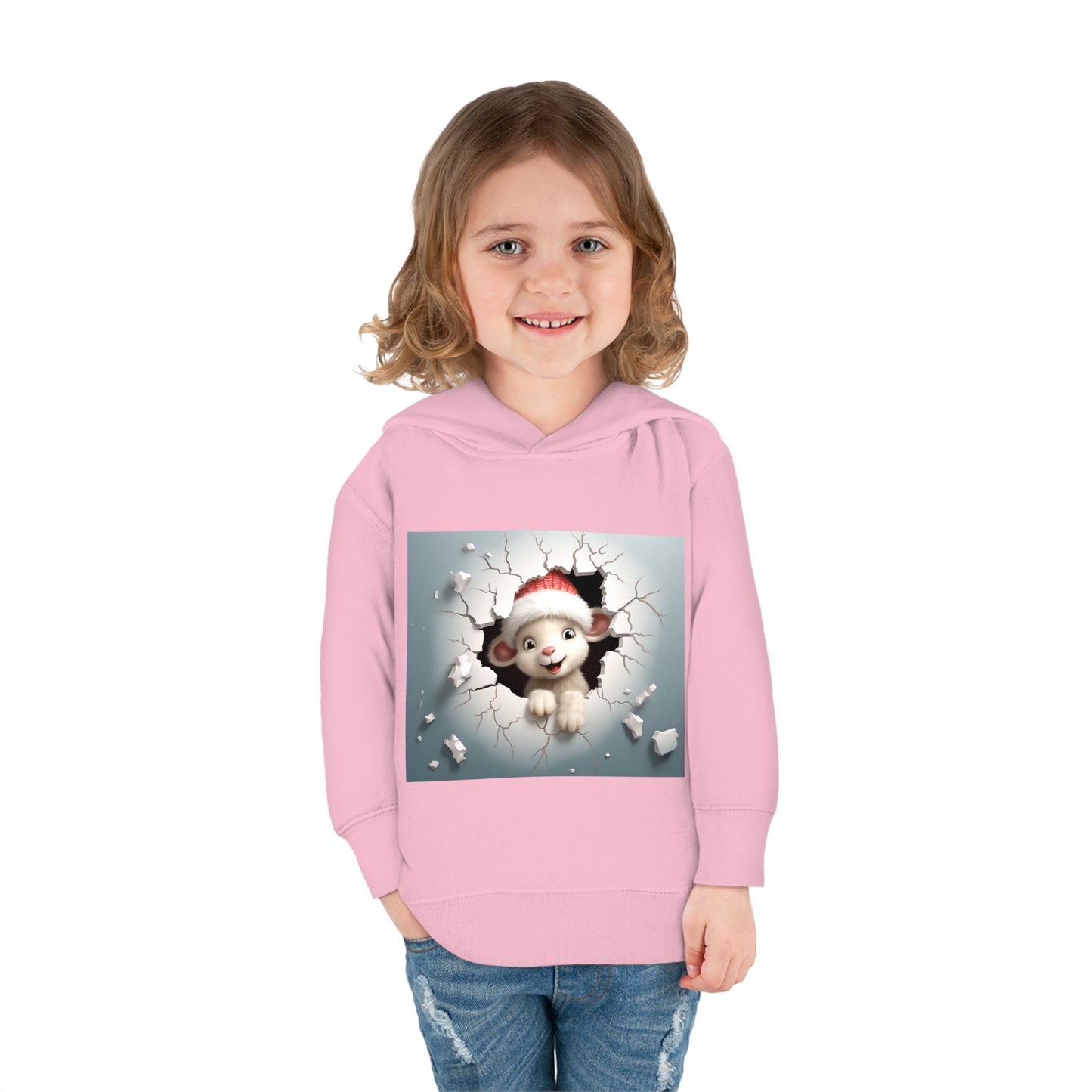 ~Baby Lamb~ 3D Christmas Toddler Pullover Fleece Hoodie by Rabbit Skins