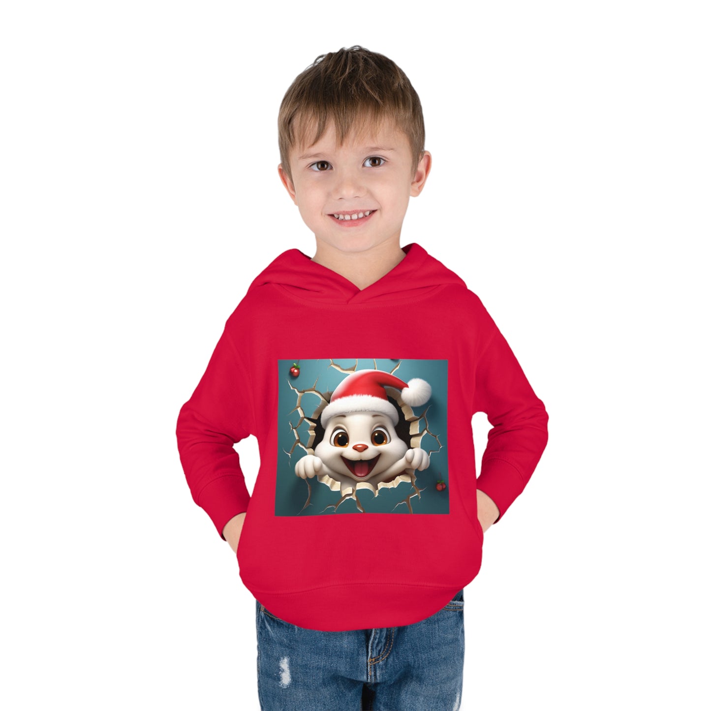 ~Bunny~ 3D Christmas Toddler Pullover Fleece Hoodie by Rabbit Skins