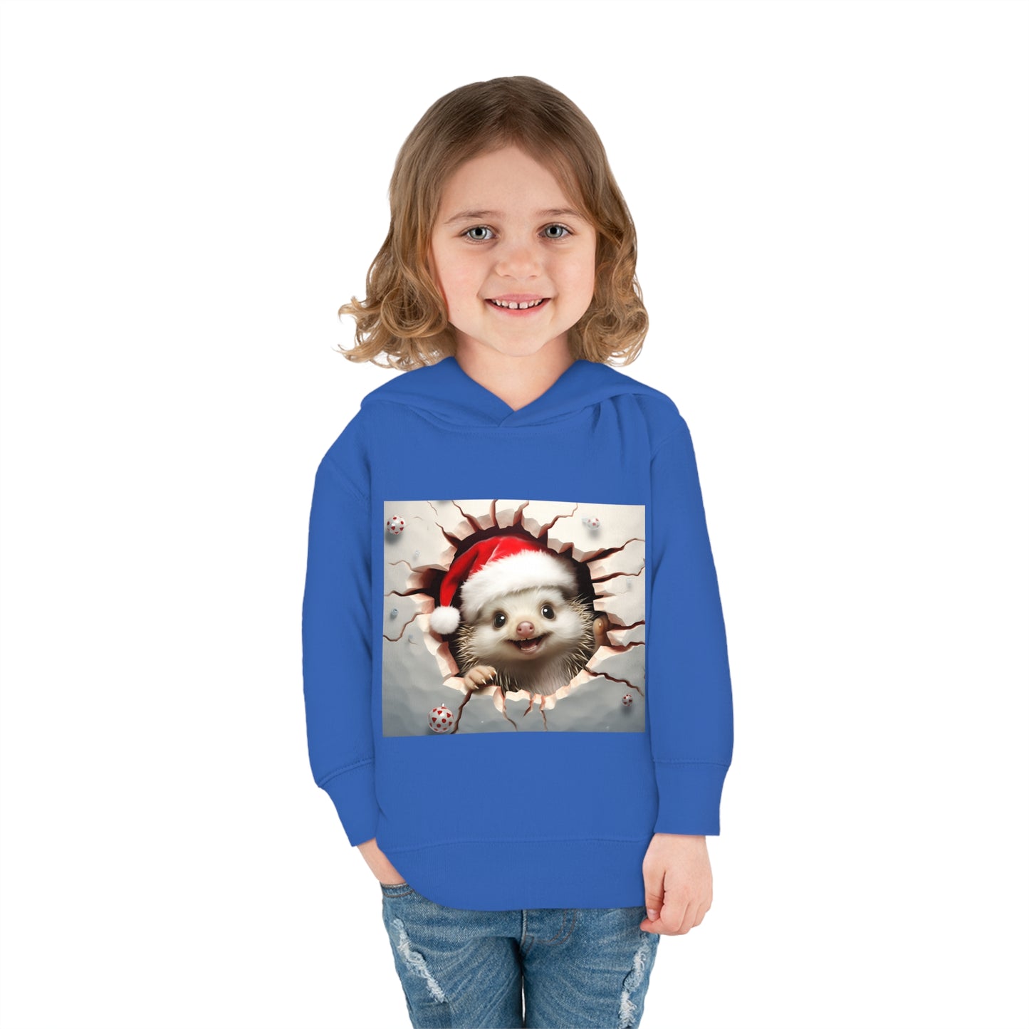 ~Baby Hedgehog~ 3D Christmas Toddler Pullover Fleece Hoodie by Rabbit Skins