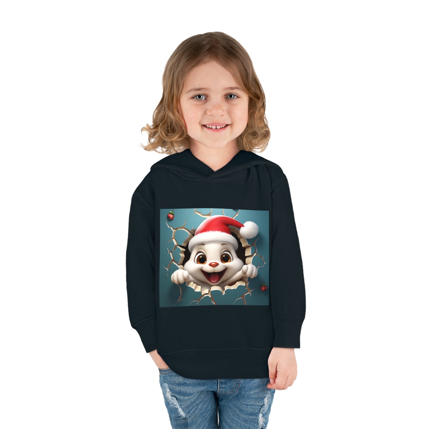 ~Bunny~ 3D Christmas Toddler Pullover Fleece Hoodie by Rabbit Skins
