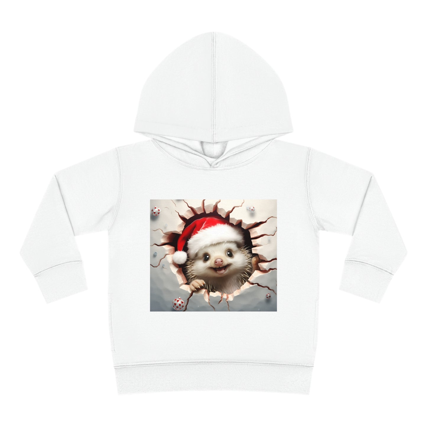 ~Baby Hedgehog~ 3D Christmas Toddler Pullover Fleece Hoodie by Rabbit Skins