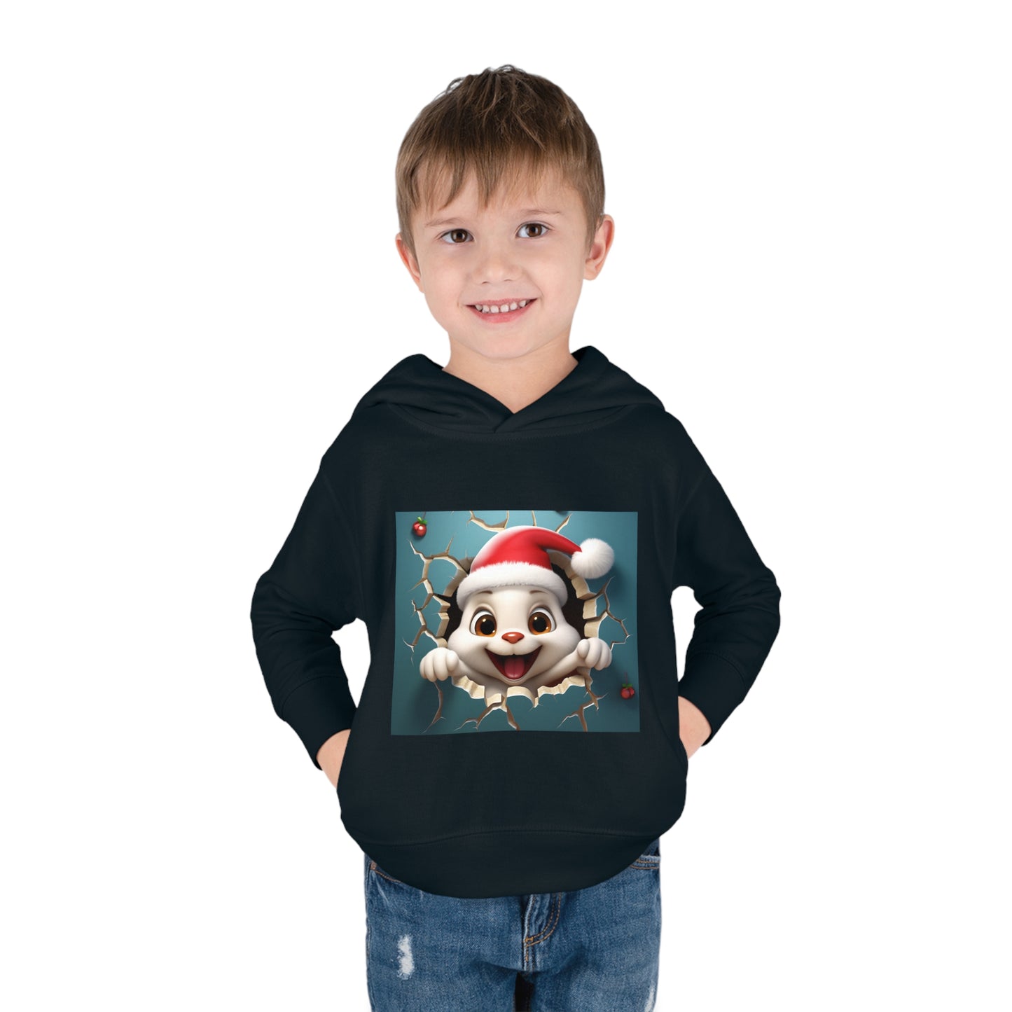 ~Bunny~ 3D Christmas Toddler Pullover Fleece Hoodie by Rabbit Skins