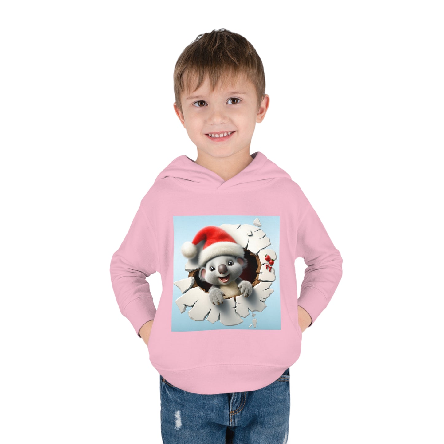 ~Baby Koala~ 3D Christmas Toddler Pullover Fleece Hoodie by Rabbit Skins