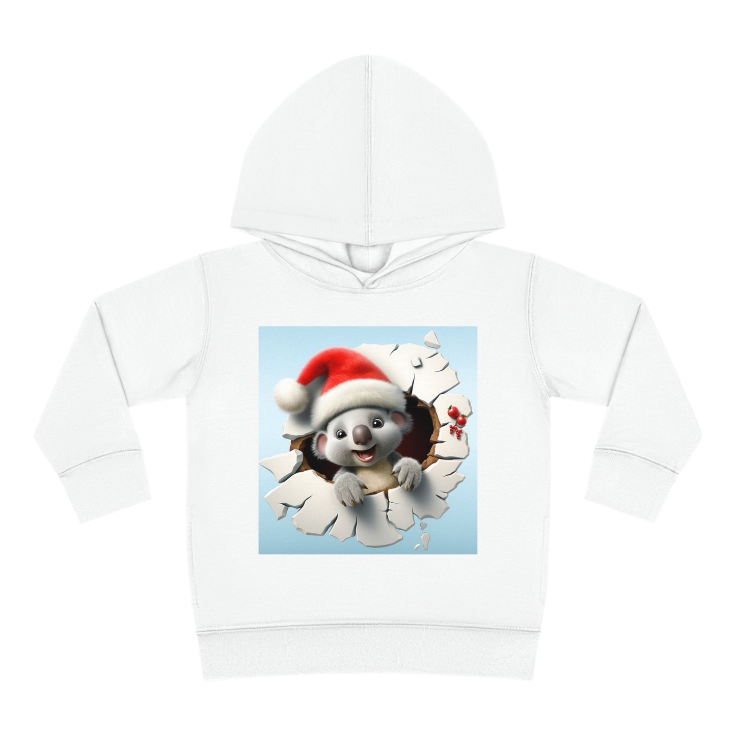 ~Baby Koala~ 3D Christmas Toddler Pullover Fleece Hoodie by Rabbit Skins