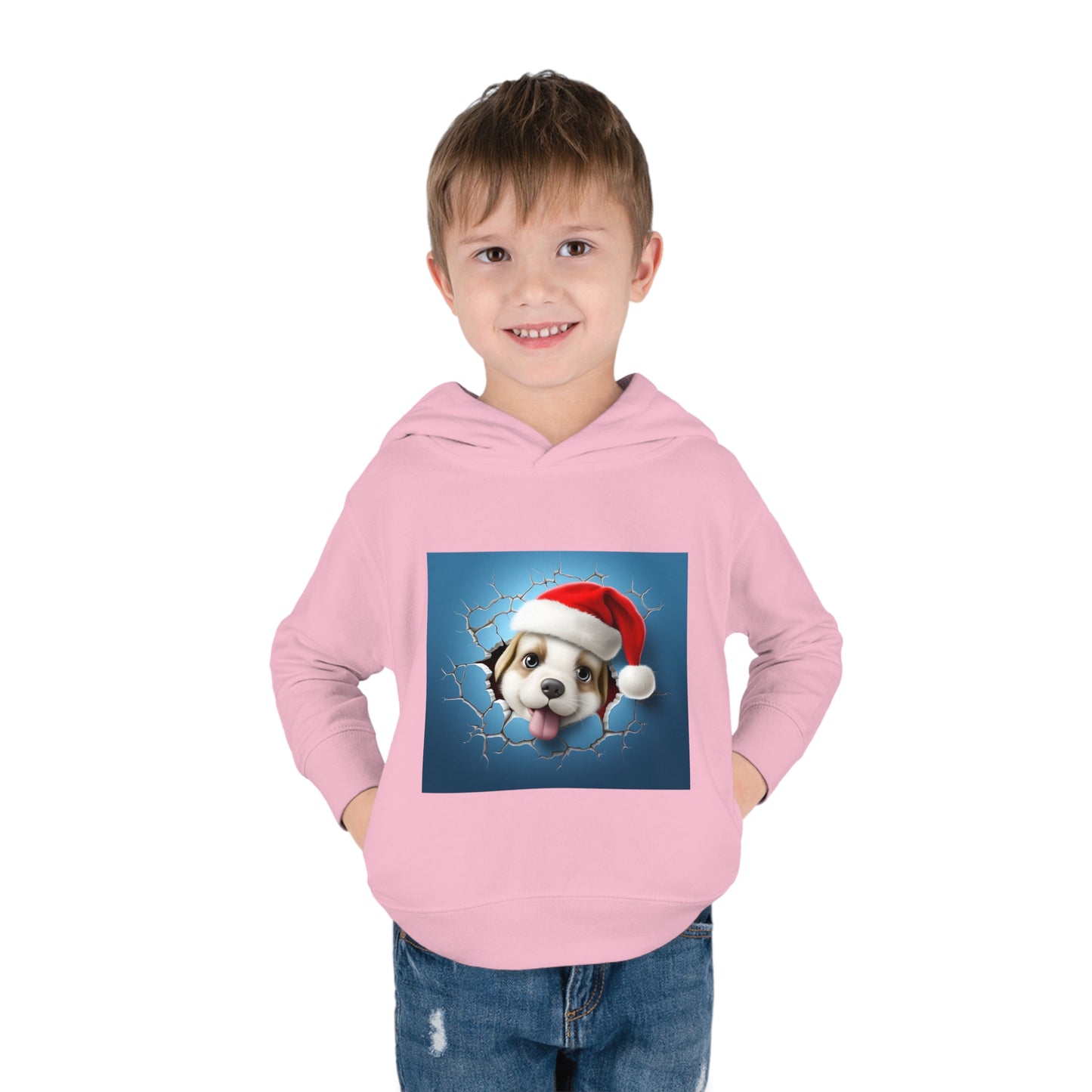~Baby Puppy~ 3D Christmas Toddler Pullover Fleece Hoodie by Rabbit Skins