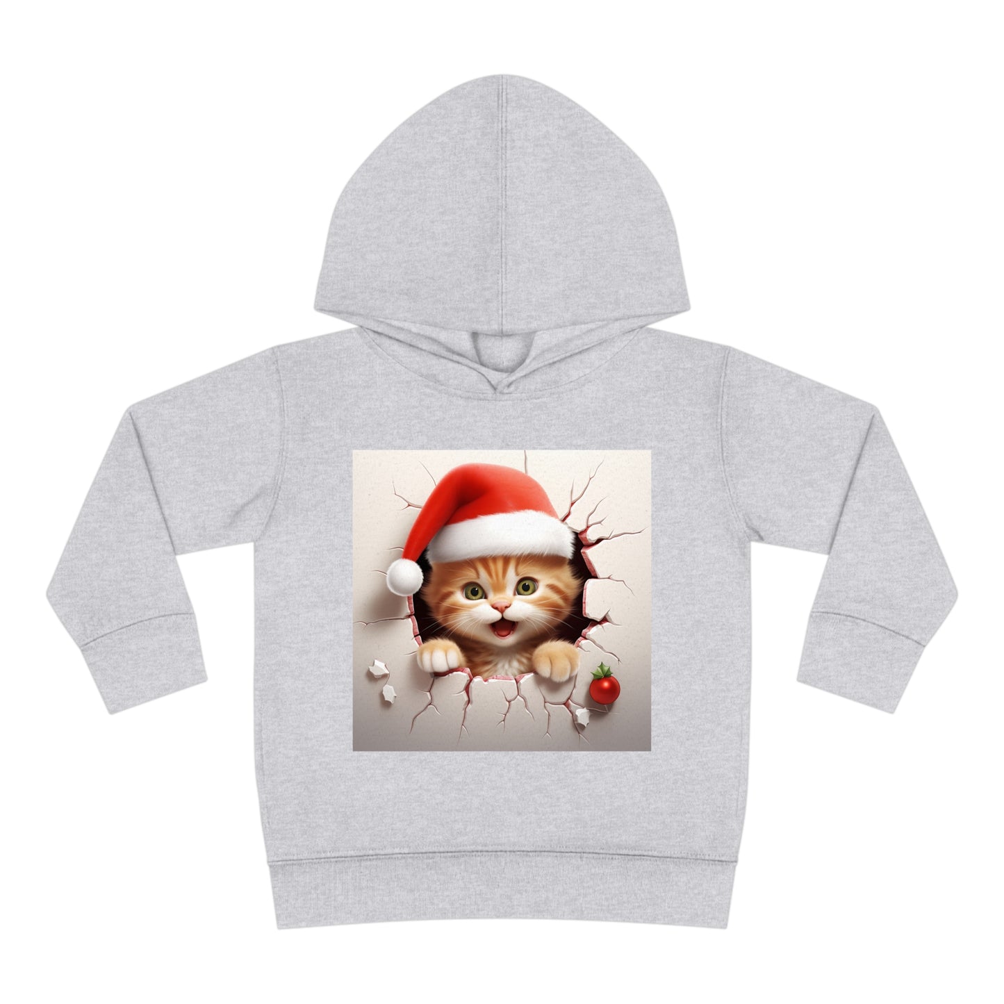 ~Kitten~ 3D Christmas Toddler Pullover Fleece Hoodie by Rabbit Skins