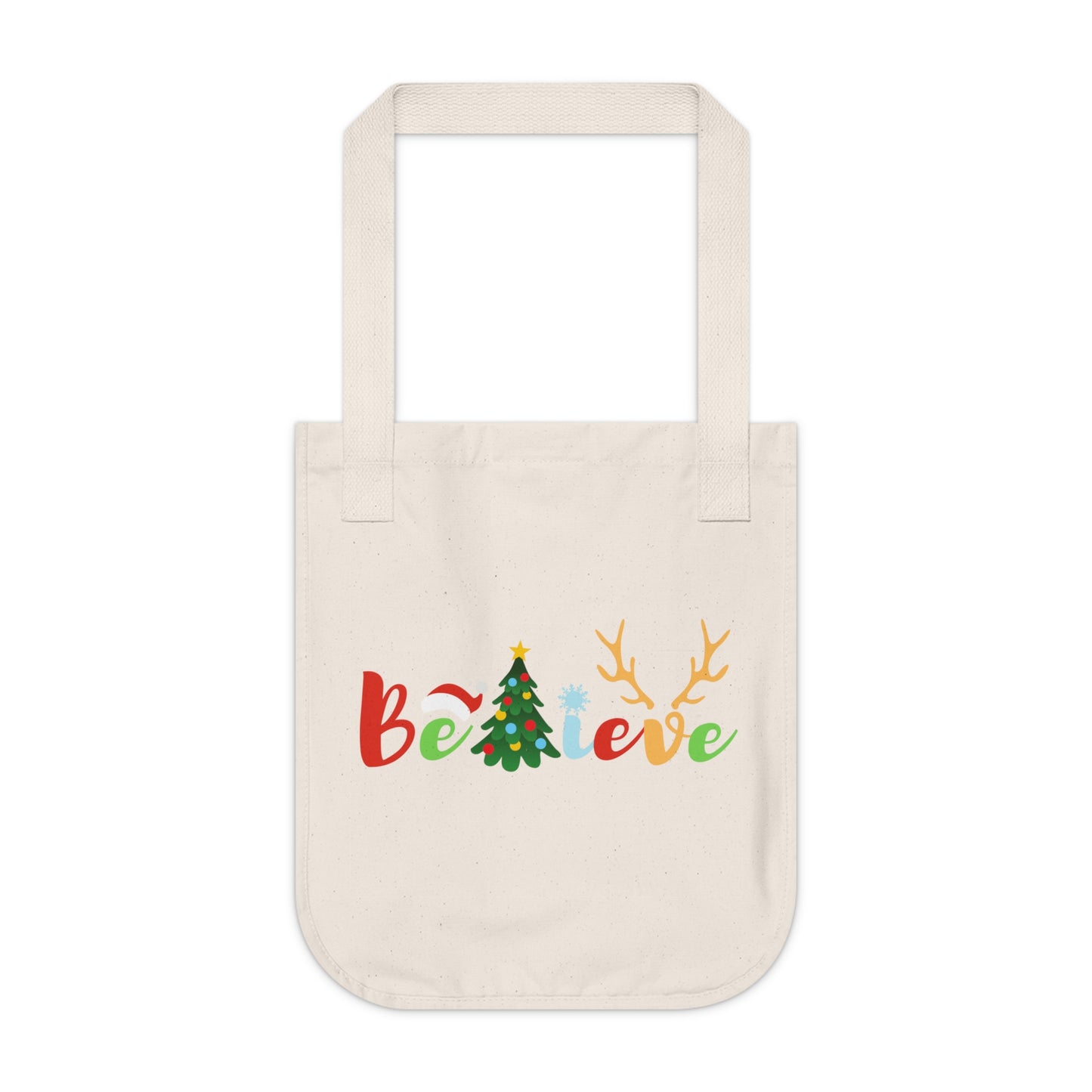 ~Believe~ Christmas Organic Canvas Tote Bag