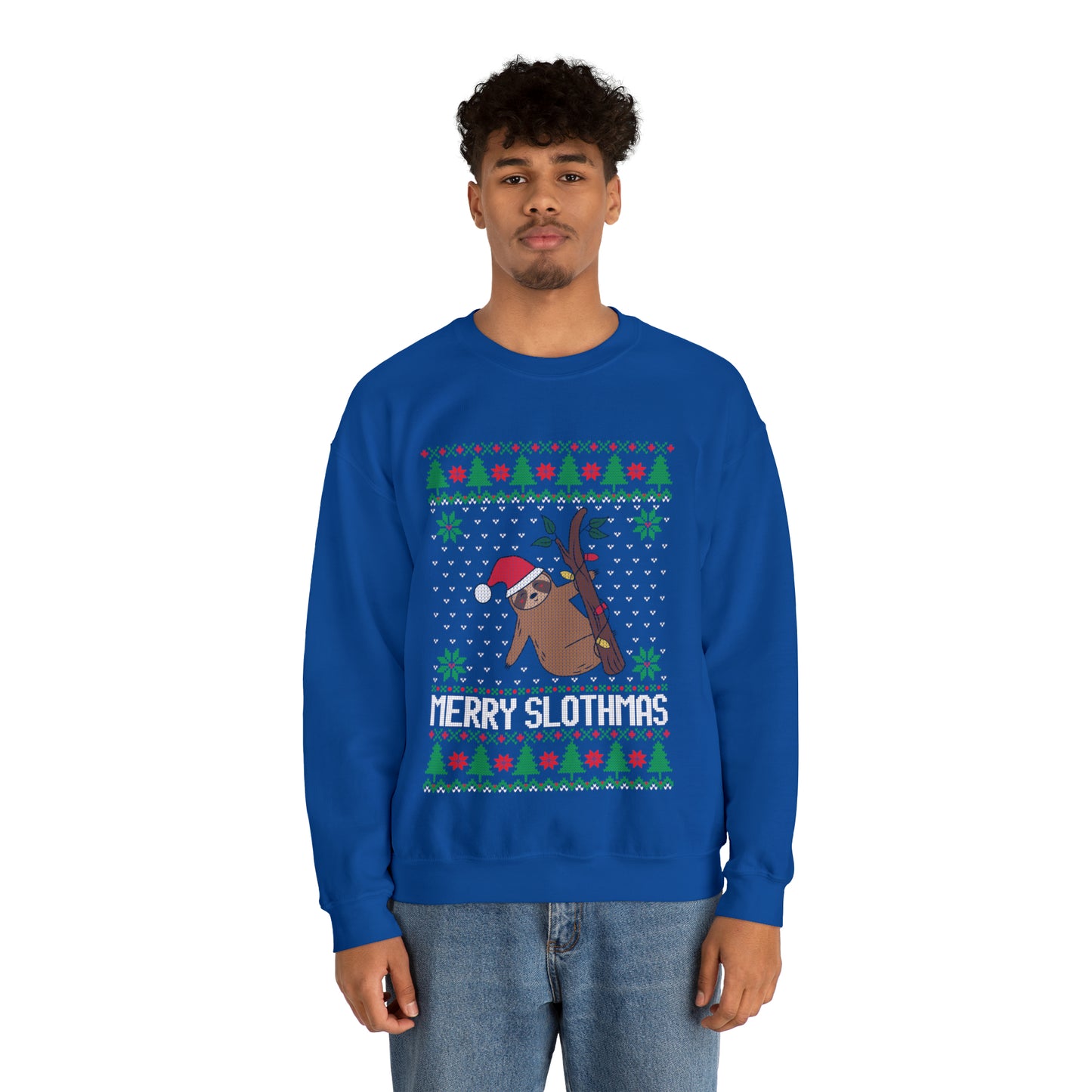 ~Merry Slothmas~ Unisex Heavy Blend™ Crewneck Sweatshirt