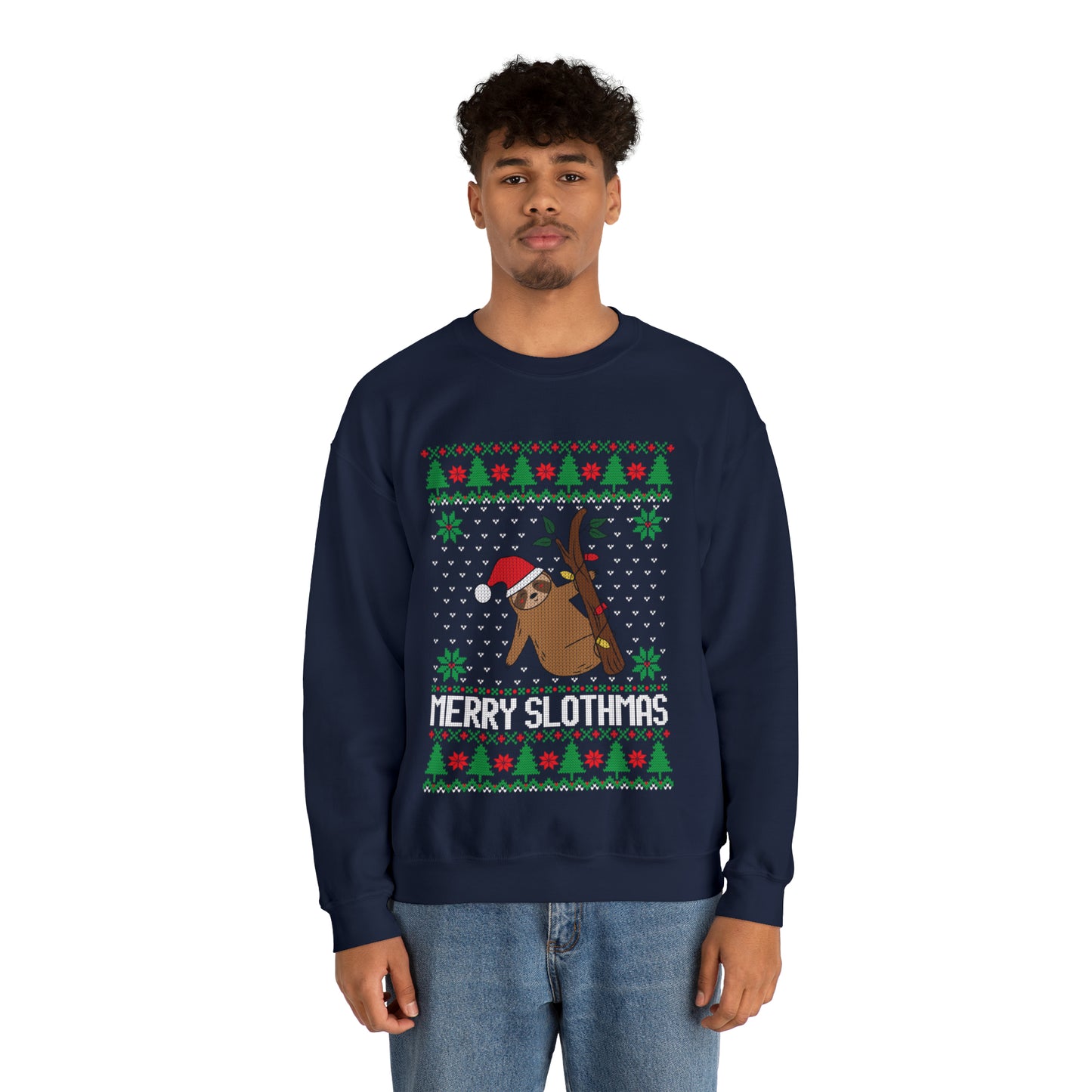 ~Merry Slothmas~ Unisex Heavy Blend™ Crewneck Sweatshirt