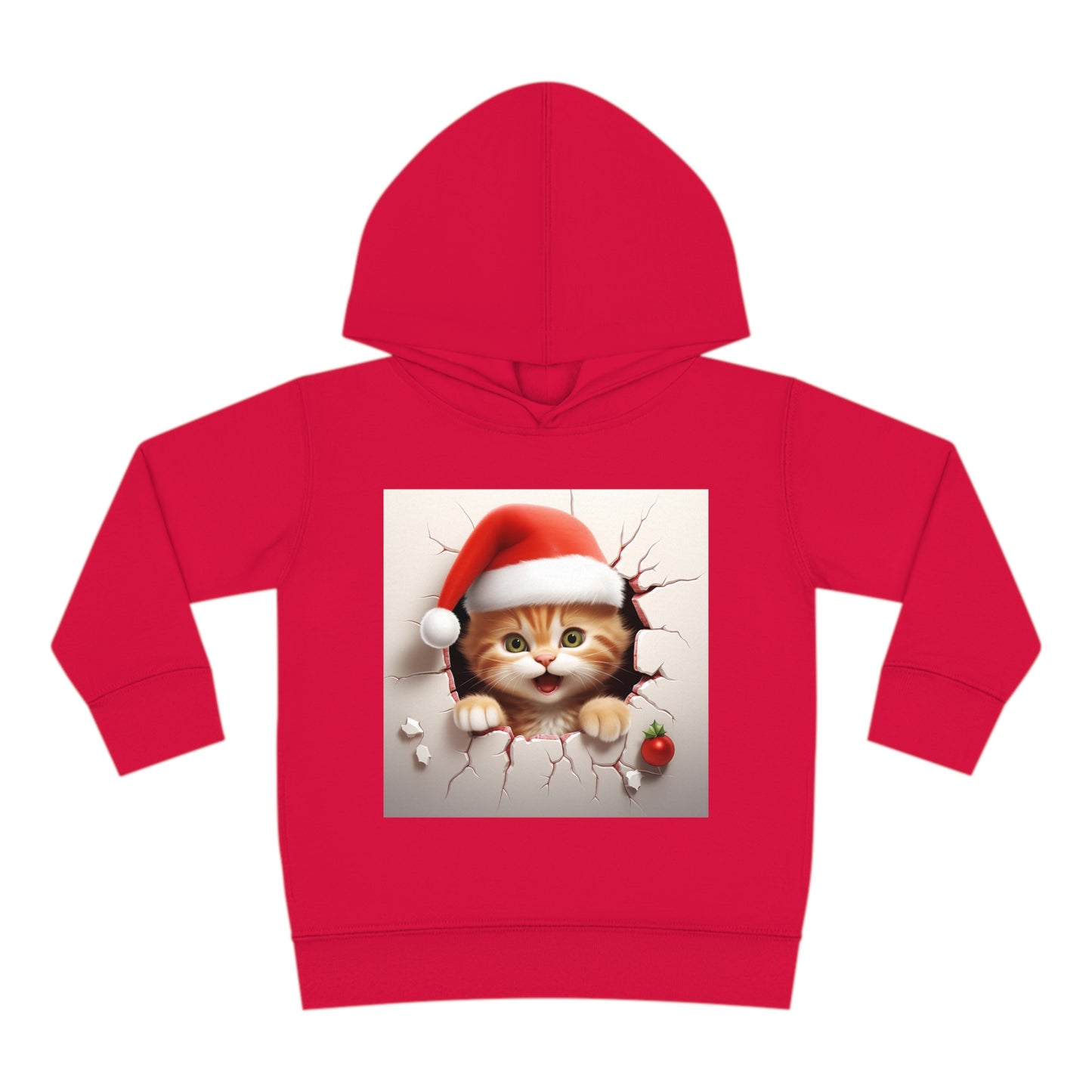 ~Kitten~ 3D Christmas Toddler Pullover Fleece Hoodie by Rabbit Skins