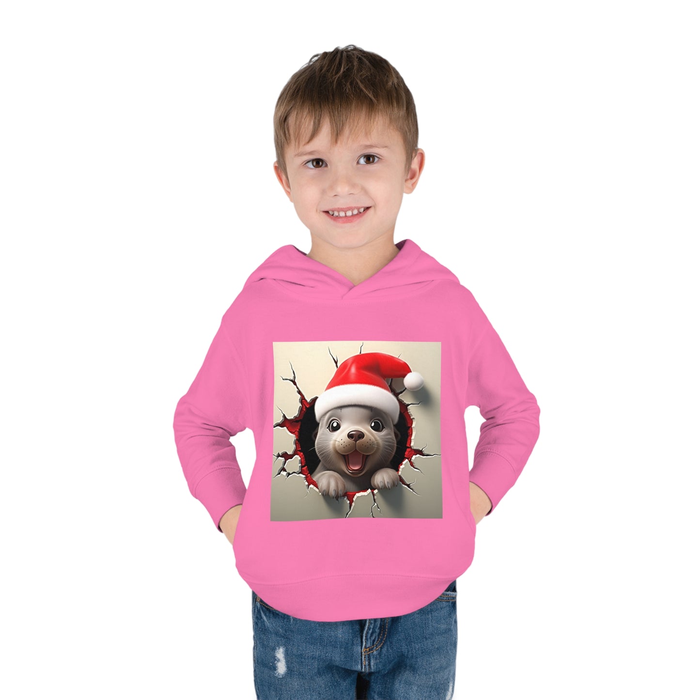 Copy of ~Baby Seal Cub~ 3D Christmas Toddler Pullover Fleece Hoodie by Rabbit Skins