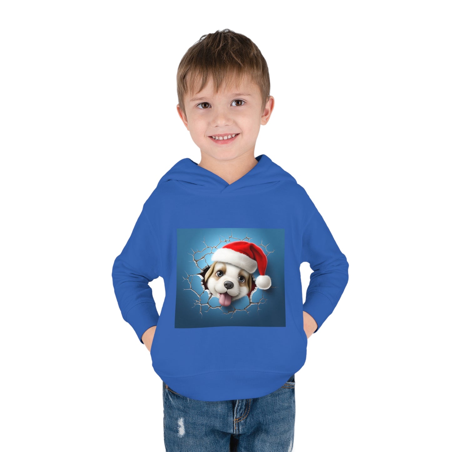 ~Baby Puppy~ 3D Christmas Toddler Pullover Fleece Hoodie by Rabbit Skins