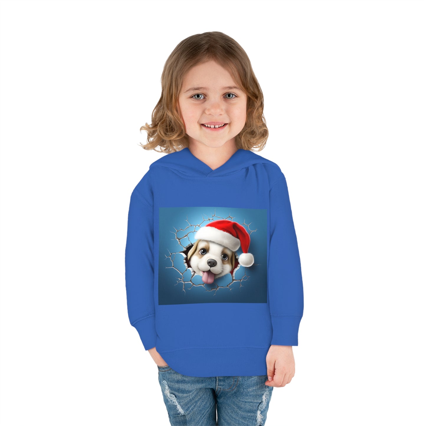 ~Baby Puppy~ 3D Christmas Toddler Pullover Fleece Hoodie by Rabbit Skins