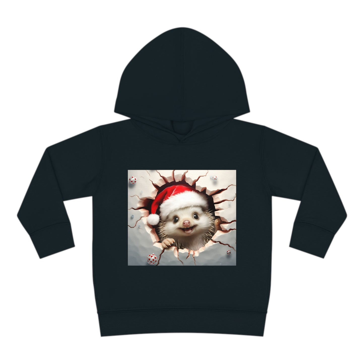 ~Baby Hedgehog~ 3D Christmas Toddler Pullover Fleece Hoodie by Rabbit Skins