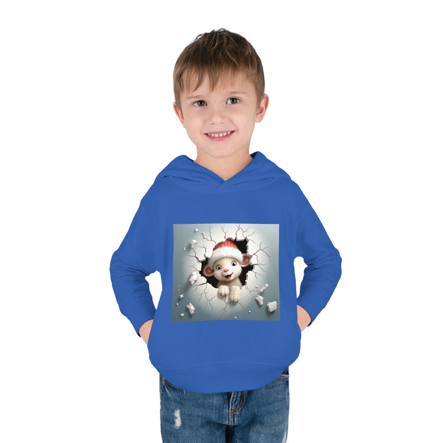 ~Baby Lamb~ 3D Christmas Toddler Pullover Fleece Hoodie by Rabbit Skins