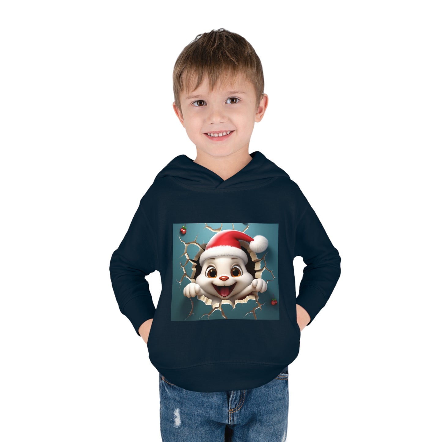 ~Bunny~ 3D Christmas Toddler Pullover Fleece Hoodie by Rabbit Skins