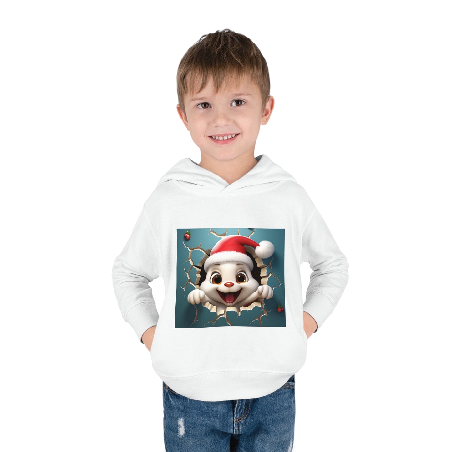 ~Bunny~ 3D Christmas Toddler Pullover Fleece Hoodie by Rabbit Skins