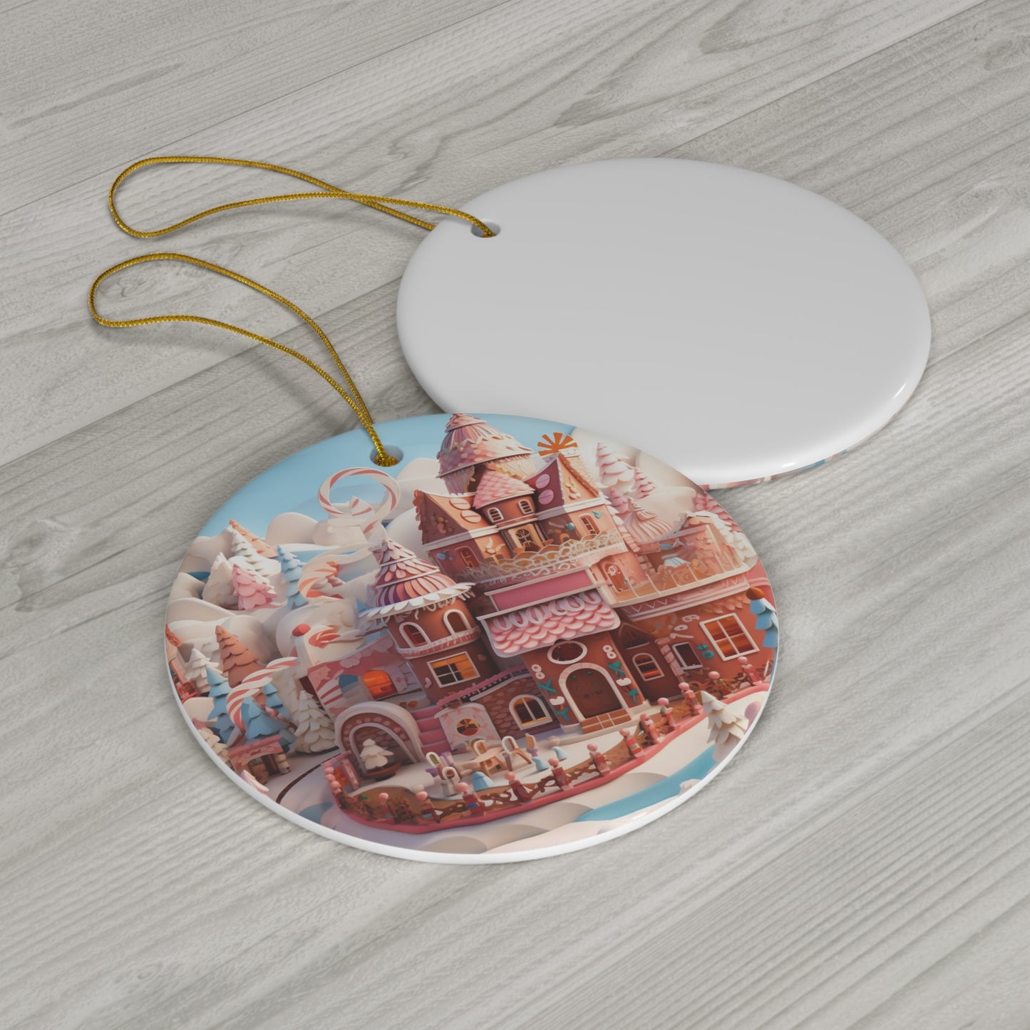 ~Gingerbread Castle~ Ceramic Ornament