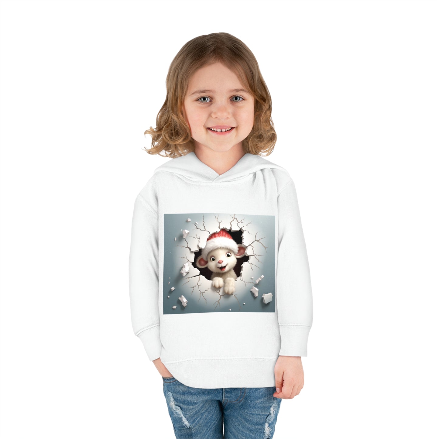 ~Baby Lamb~ 3D Christmas Toddler Pullover Fleece Hoodie by Rabbit Skins