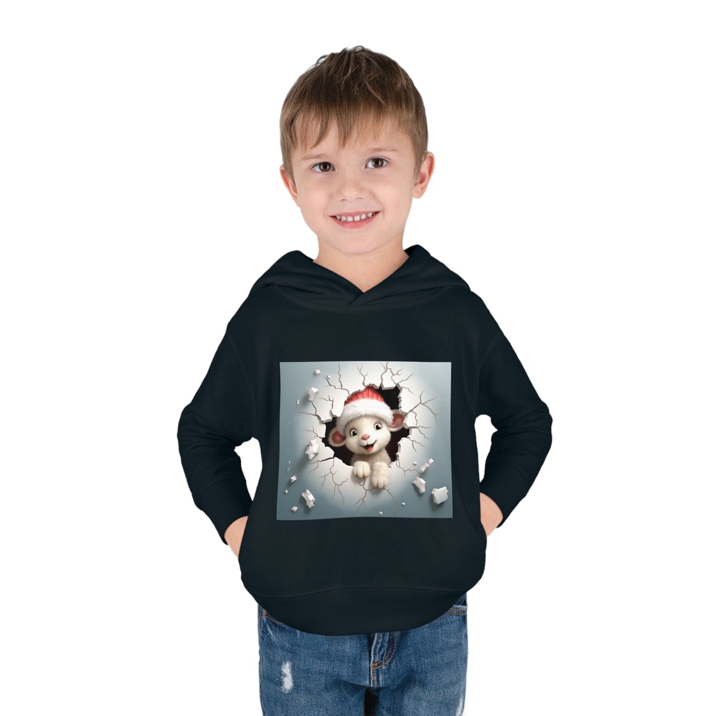 ~Baby Lamb~ 3D Christmas Toddler Pullover Fleece Hoodie by Rabbit Skins