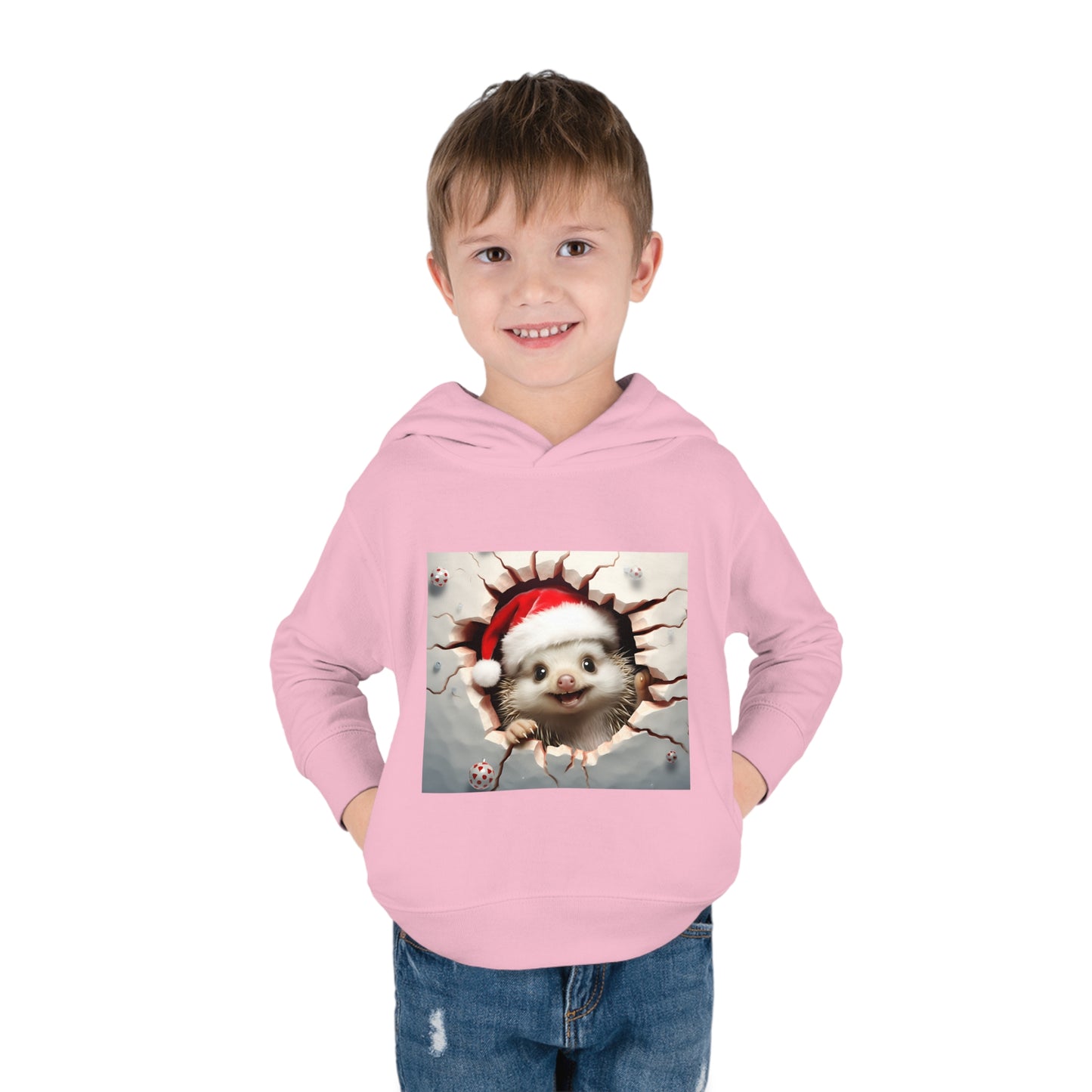 ~Baby Hedgehog~ 3D Christmas Toddler Pullover Fleece Hoodie by Rabbit Skins