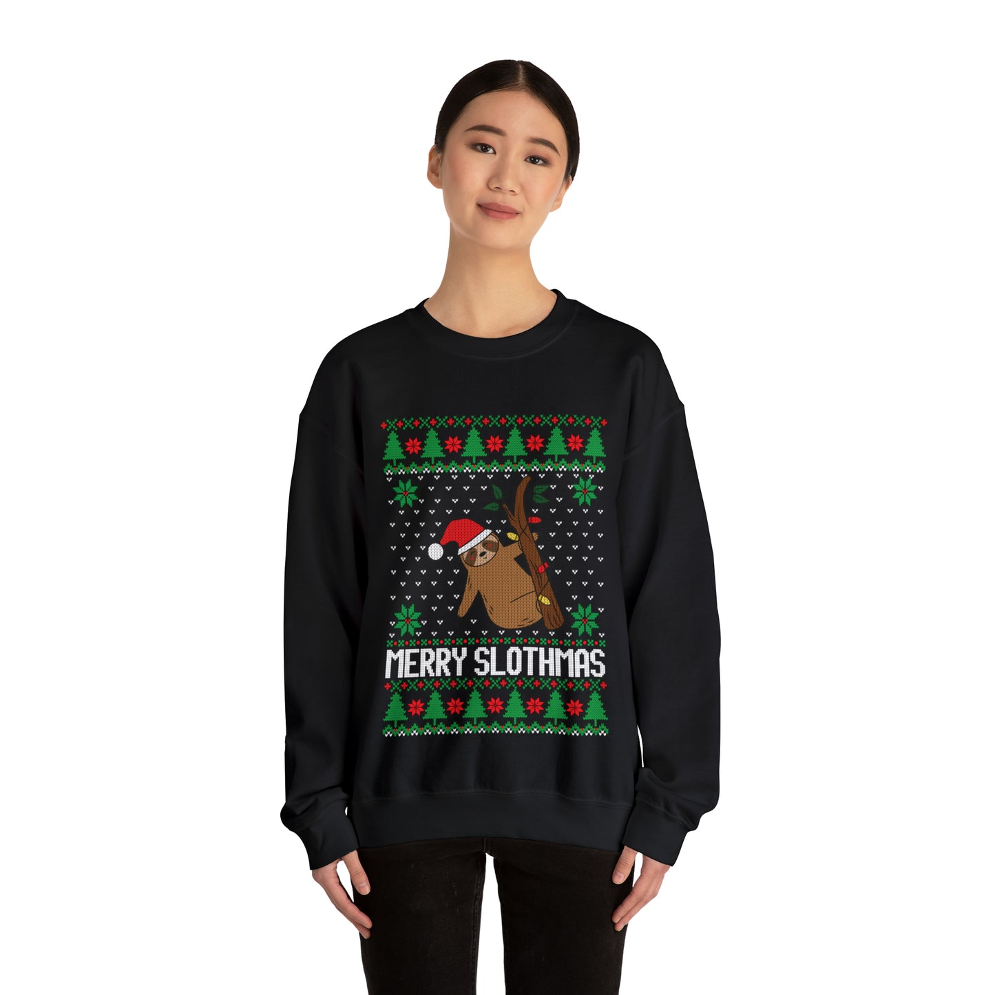 ~Merry Slothmas~ Unisex Heavy Blend™ Crewneck Sweatshirt