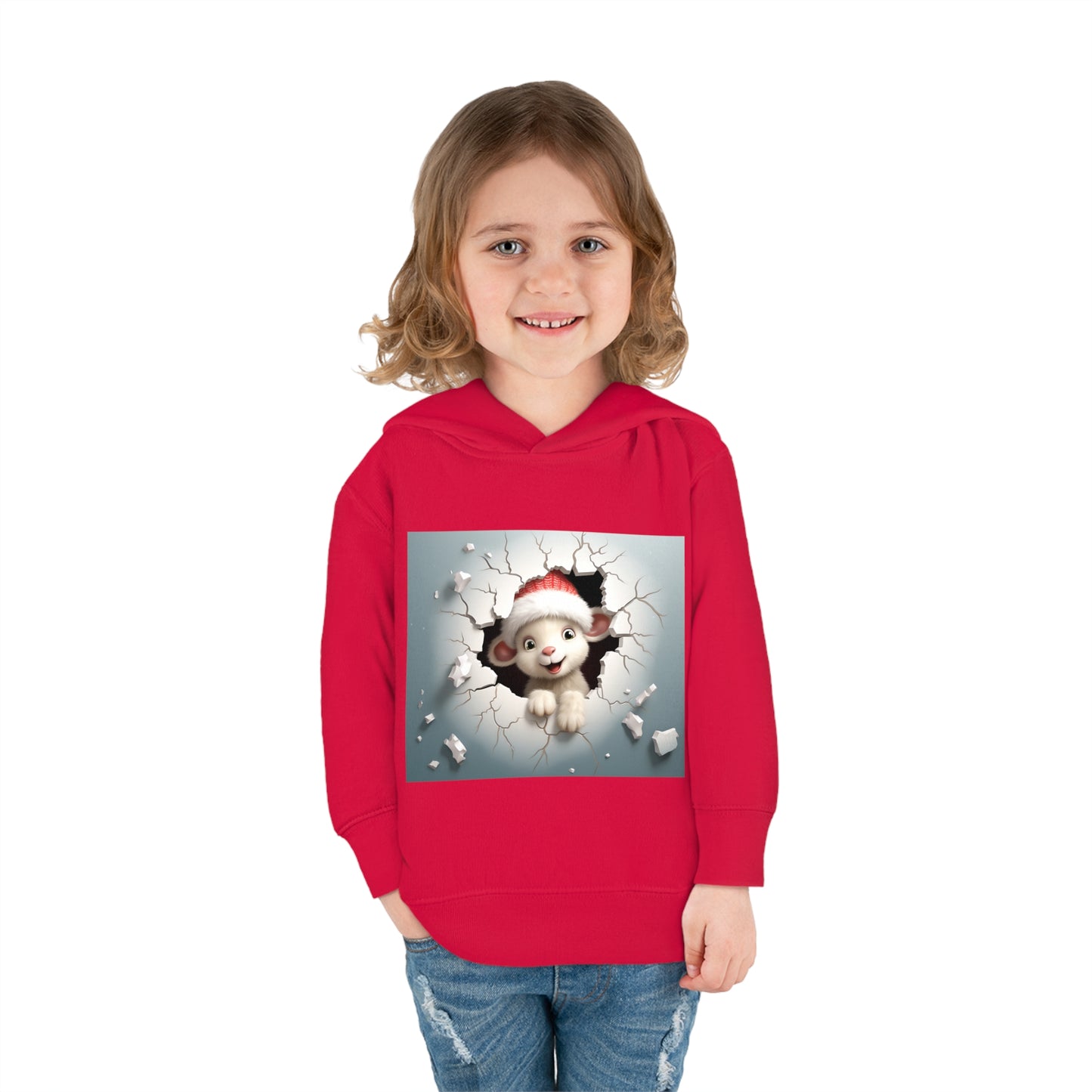 ~Baby Lamb~ 3D Christmas Toddler Pullover Fleece Hoodie by Rabbit Skins