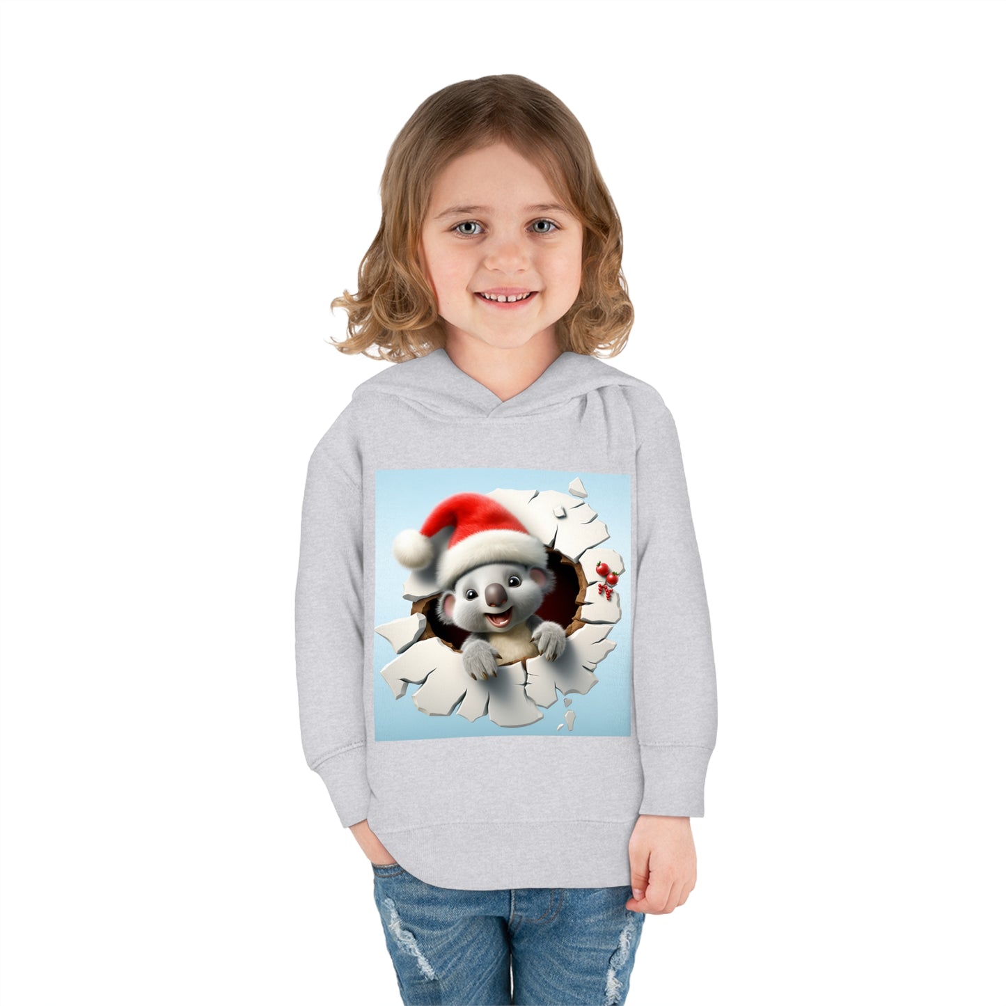 ~Baby Koala~ 3D Christmas Toddler Pullover Fleece Hoodie by Rabbit Skins
