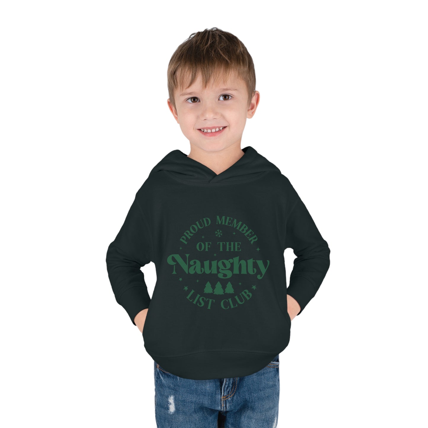 ~Proud Member of the Naughty List Club~ Christmas Toddler Pullover Fleece Hoodie by Rabbit Skins