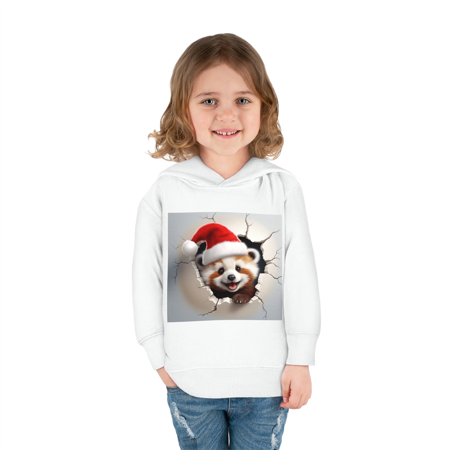 ~Baby Red Panda~ 3D Christmas Toddler Pullover Fleece Hoodie by Rabbit Skins
