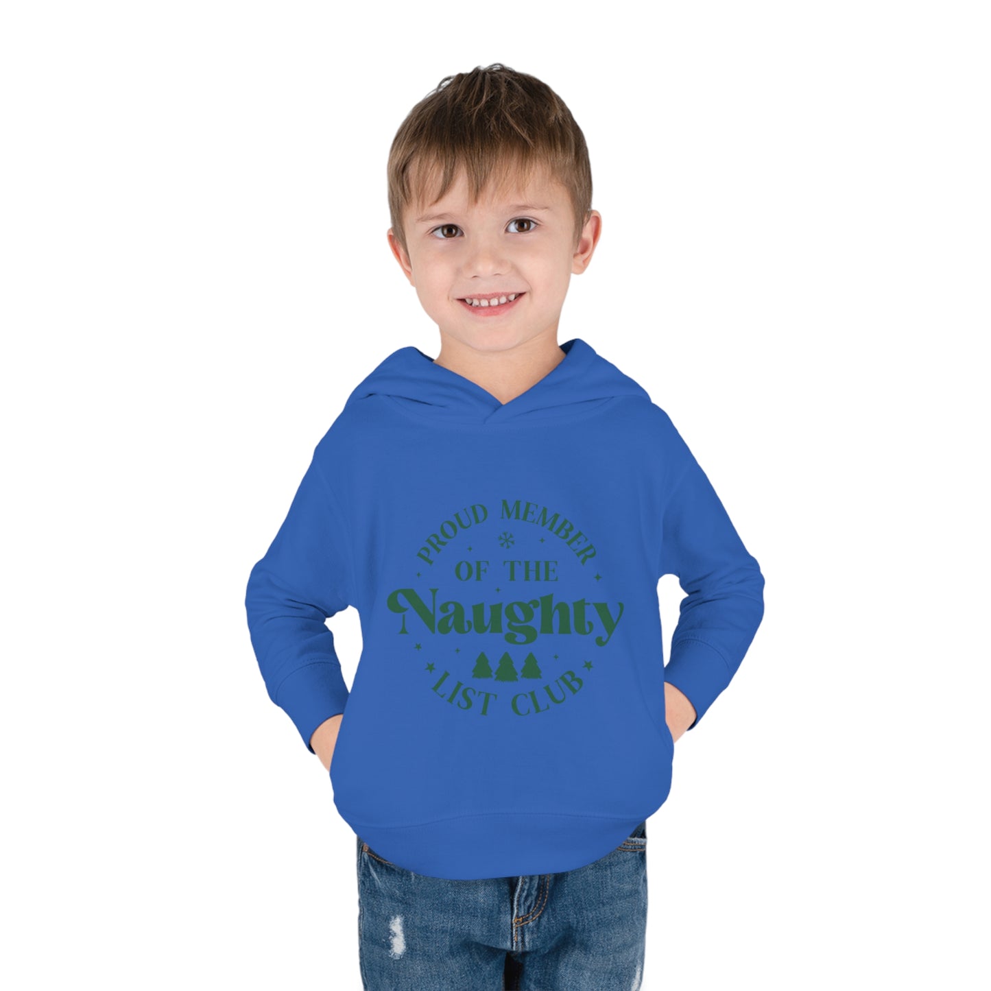 ~Proud Member of the Naughty List Club~ Christmas Toddler Pullover Fleece Hoodie by Rabbit Skins