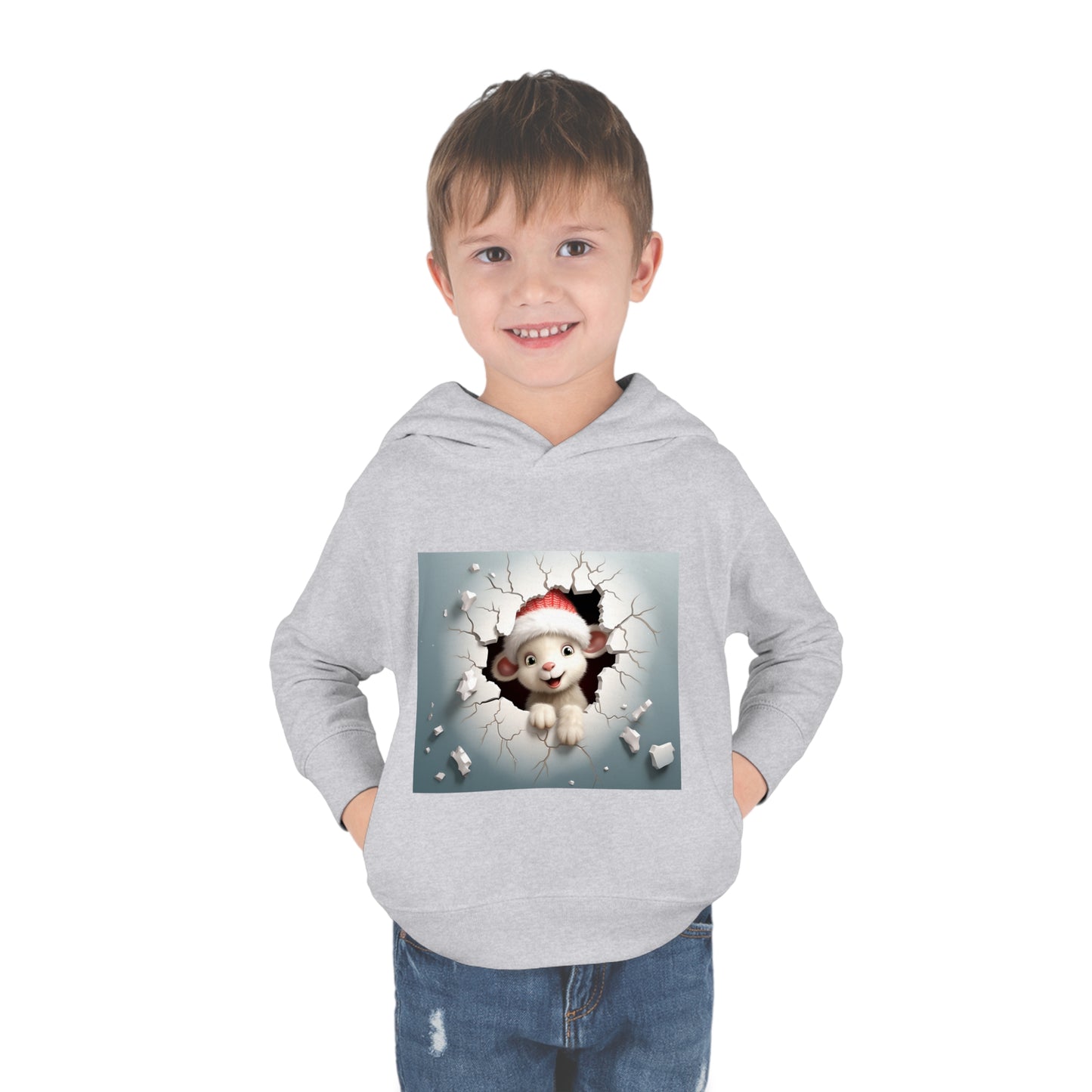 ~Baby Lamb~ 3D Christmas Toddler Pullover Fleece Hoodie by Rabbit Skins
