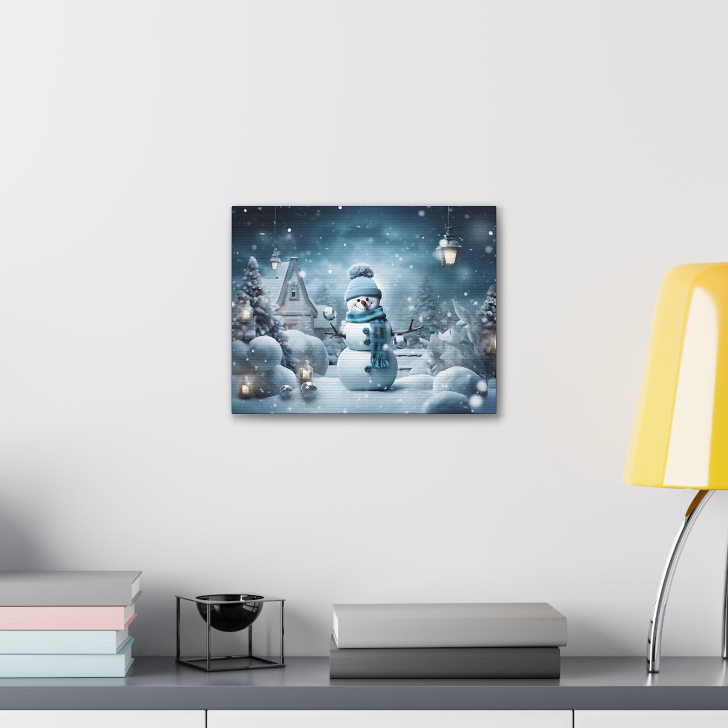 ~Blue Snowman Too~ Canvas Gallery Wrap