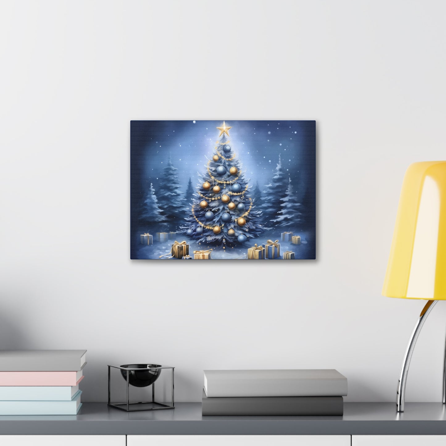 ~Blue Christmas Tree~ Canvas Gallery Wrap