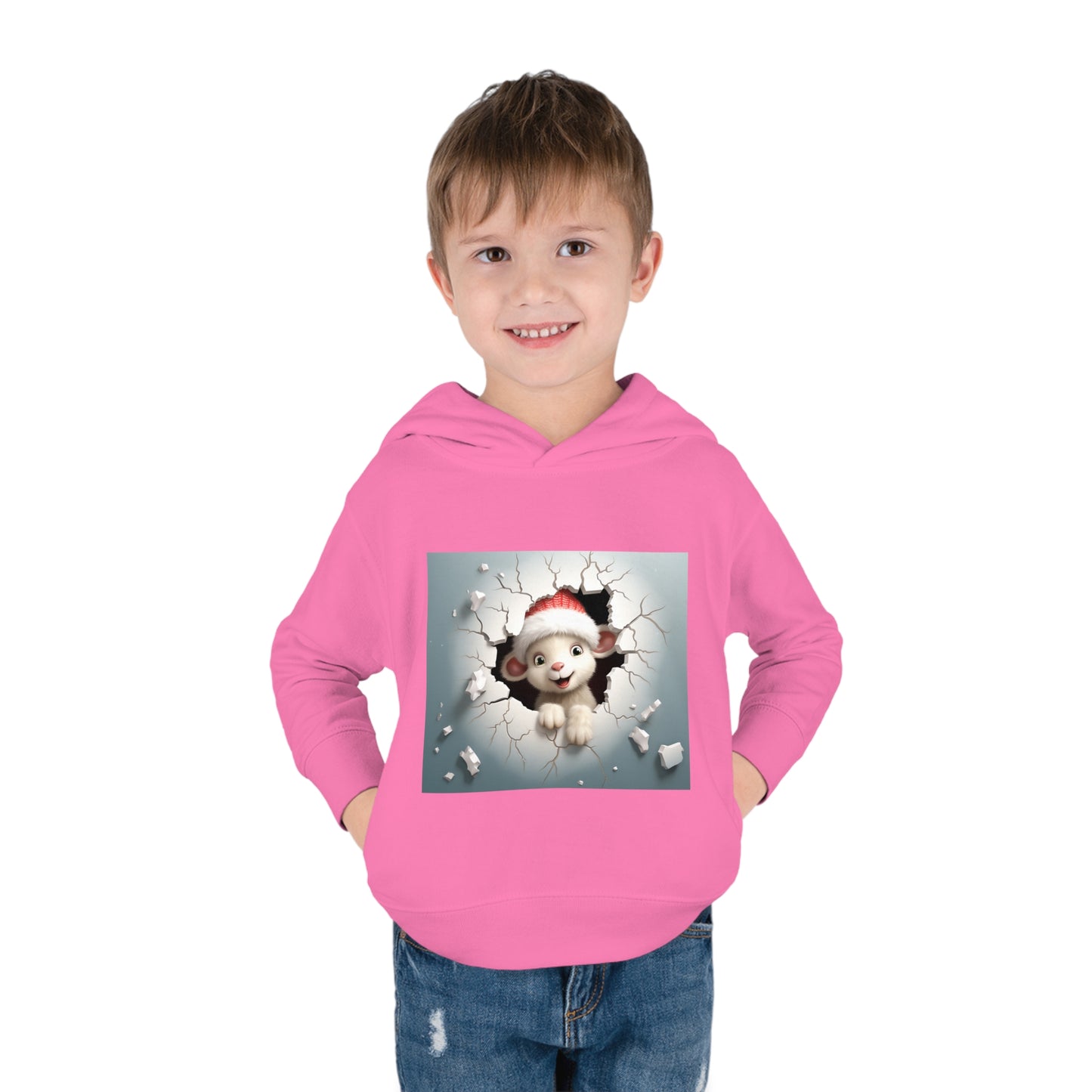 ~Baby Lamb~ 3D Christmas Toddler Pullover Fleece Hoodie by Rabbit Skins